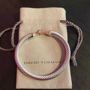 David Yurman Cable Buckle Bracelet w/18k gold.5mm.